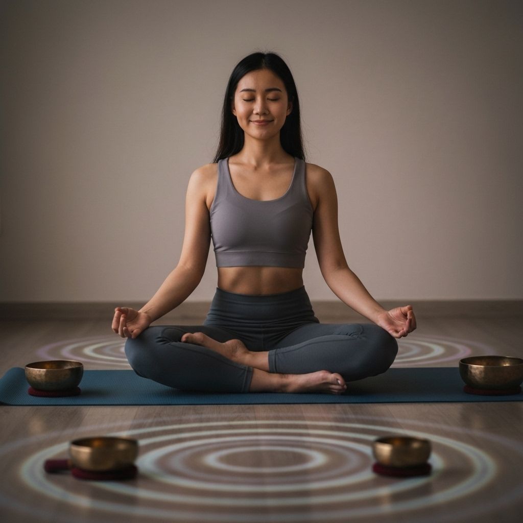 Individual meditation session with sound bowls